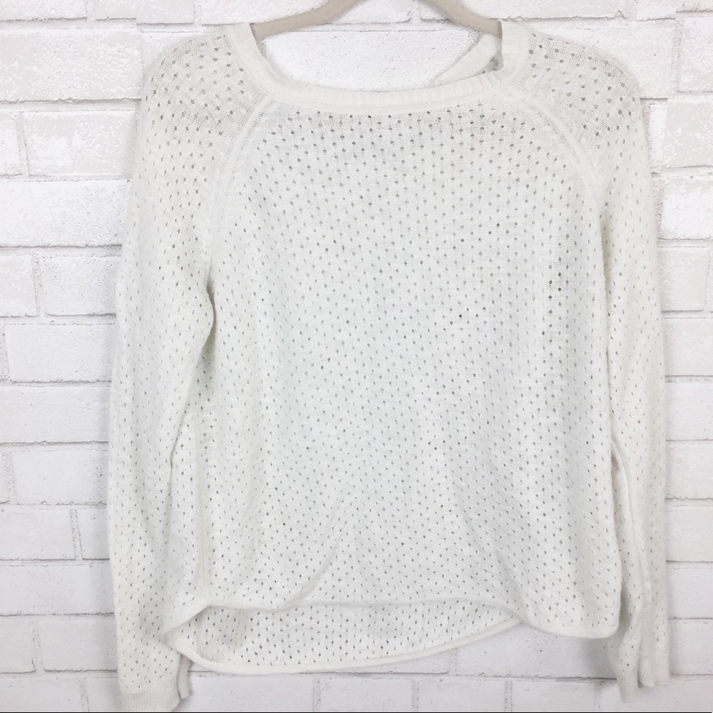 LC Lauren Conrad White Knitted Sweater. Size M